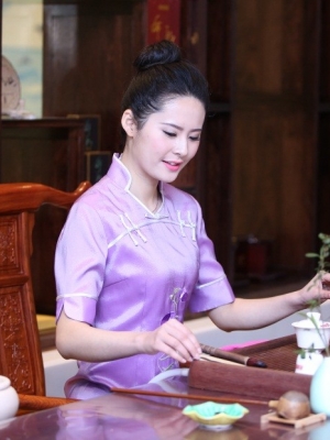 广东茶艺服装定制-湖南酒店服装定制